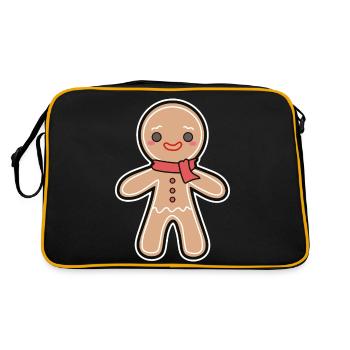 Gingerbread man - Retro Bag - black/gold - Back