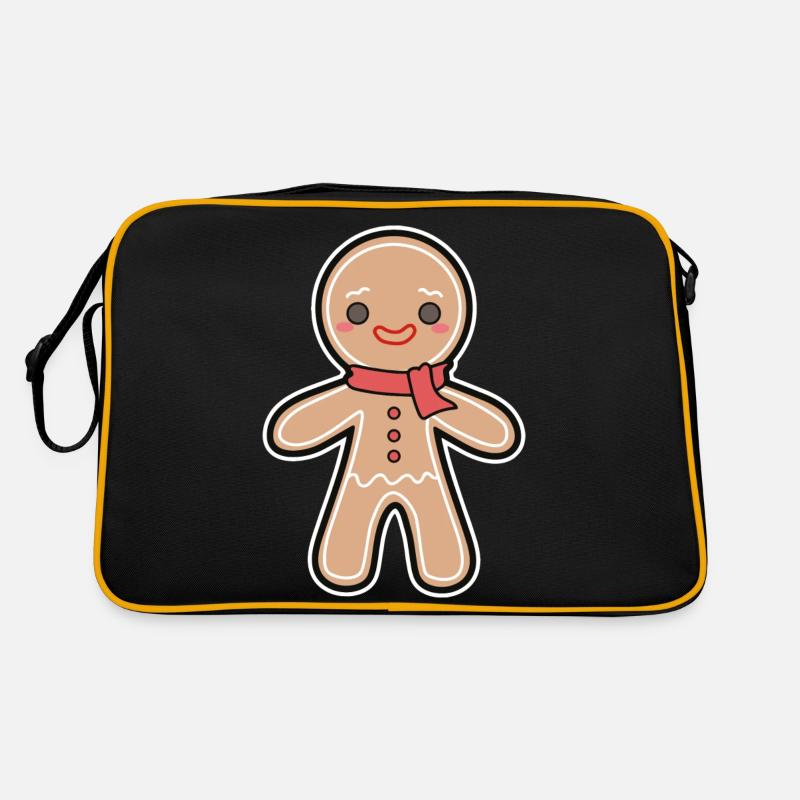 Gingerbread man - Retro Bag - black/gold