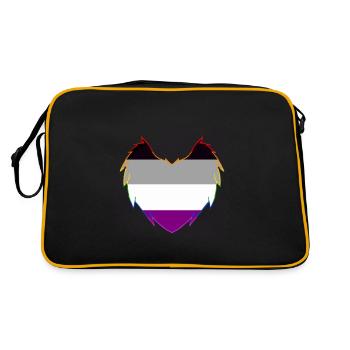 Cœur asexué - Sac Retro - noir/or - Dos