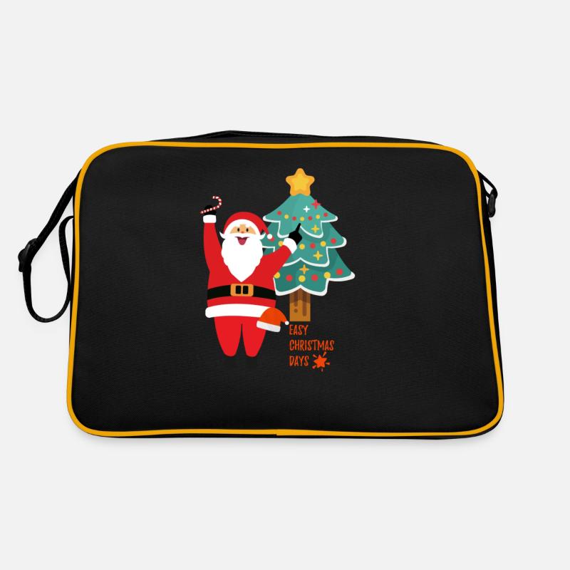 Christmas - Retro Tasche - Schwarz/Gold