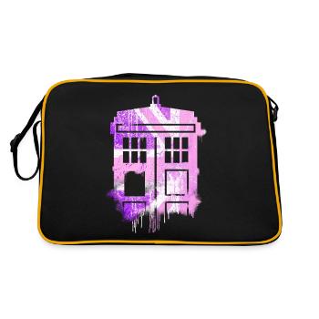 tardis pink - Retro Bag - black/gold - Back