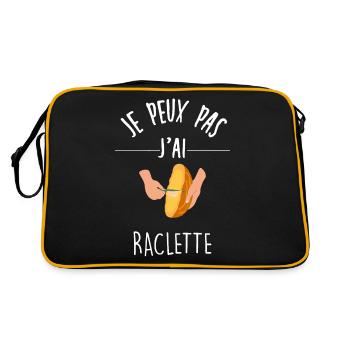 J'peux pas j ai raclette - Sac Retro - noir/or - Dos