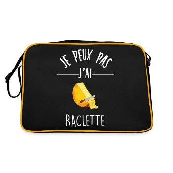 Je peux pas j ai raclette - Sac Retro - noir/or - Dos