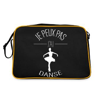 Je peux pas j'ai Danse - Sac Retro - noir/or - Dos