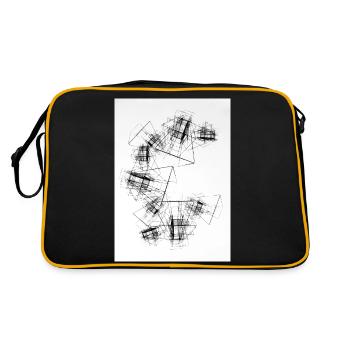 3D Cubes - Retro Bag - black/gold - Back