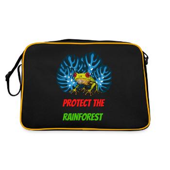 Protect the rainforest - Retro Bag - black/gold - Back