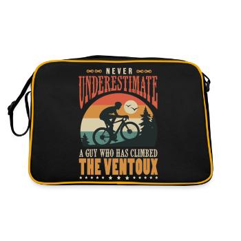 ein Typ, der den Ventoux-Velo bestiegen hat - Retro Tasche - Schwarz/Gold - Hinten
