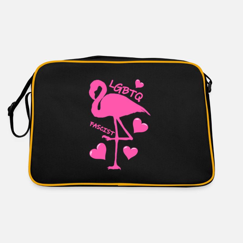 LGBTQ FASCIST - Retro Tasche - Schwarz/Gold