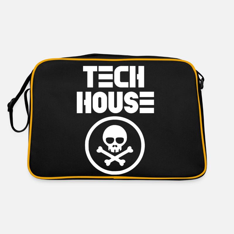 Tech house music logo Retro Bag