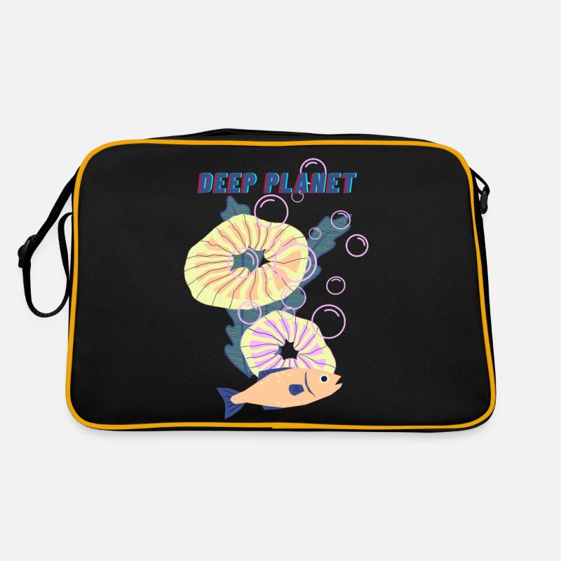 Deep Planet - Retro Tasche - Schwarz/Gold