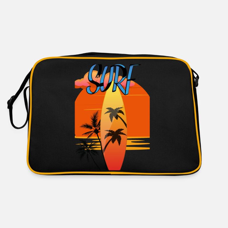 Planche de surf avec Sunset Red - Palmiers Sac Retro