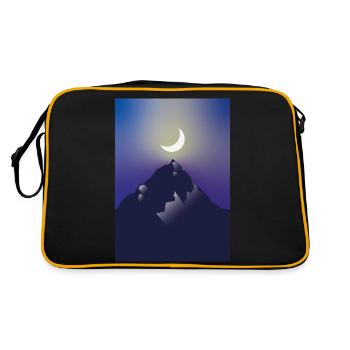Montagnes au clair de lune - Sac Retro - noir/or - Dos