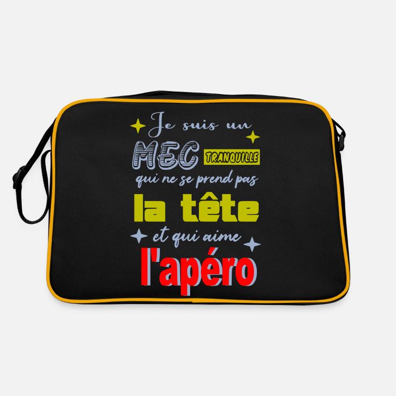 Drôle de texte marrant sur un mec tranquille Sac Retro