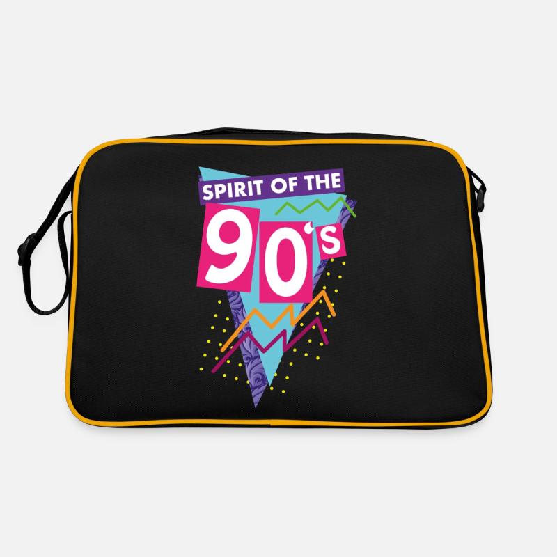 Geist der neunziger oder 90er Jahre in lila Farben Retro Tasche