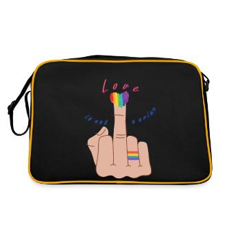 Love is not a crime - Retro Bag - black/gold - Back