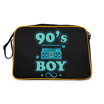 1990iger Sprüche 90s Geschenksidee - Retro Tasche - Schwarz/Gold - Hinten