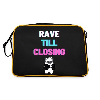 RAVE TILL LUMIÈRE DE FERMETURE - Sac Retro - noir/or - Dos