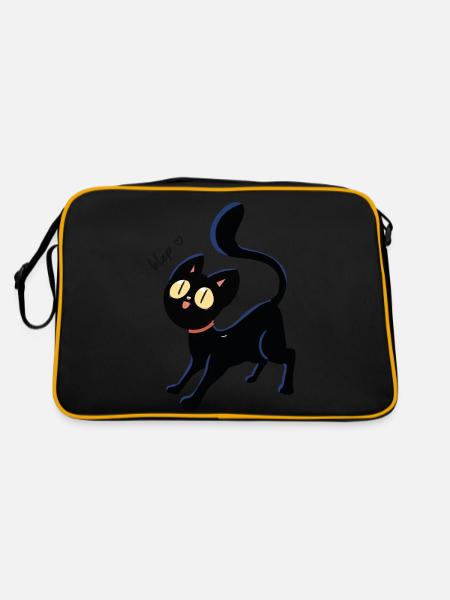 Chat Blep noir - Sac Retro - noir/or - Dos