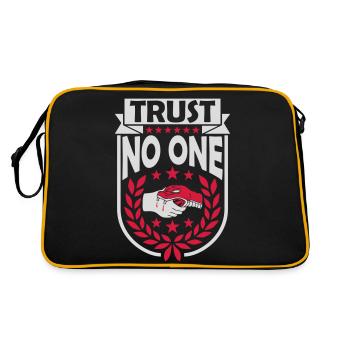 trust no one quote - Retro Bag - black/gold - Back