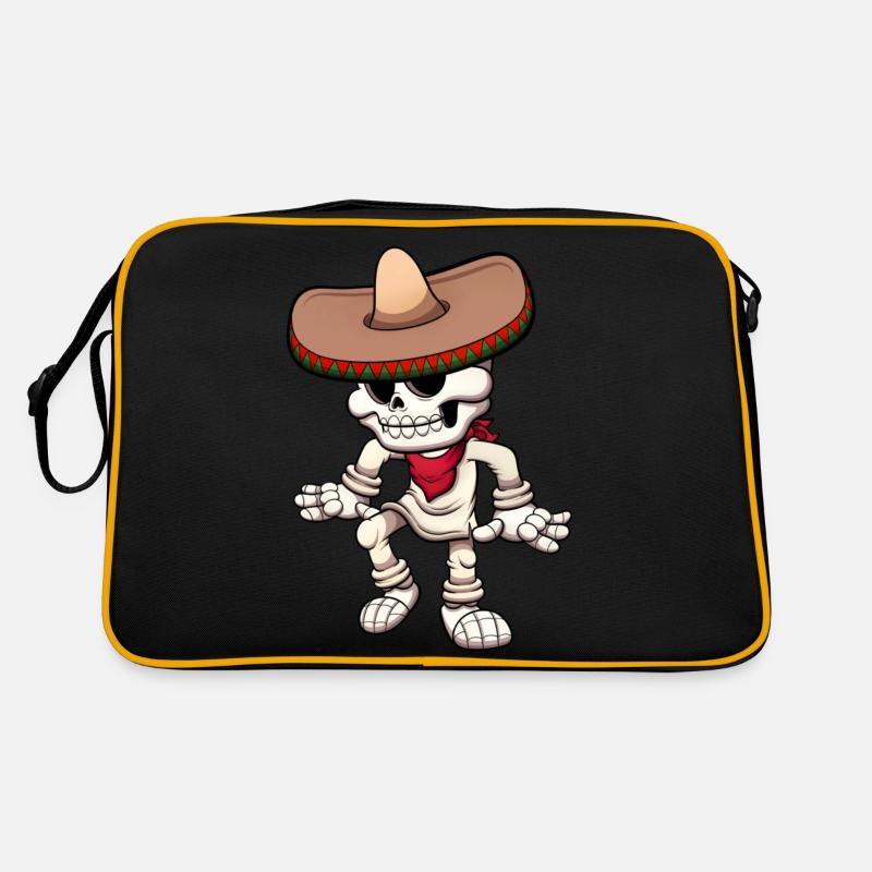 Dancing Mexican Skeleton Retro Bag