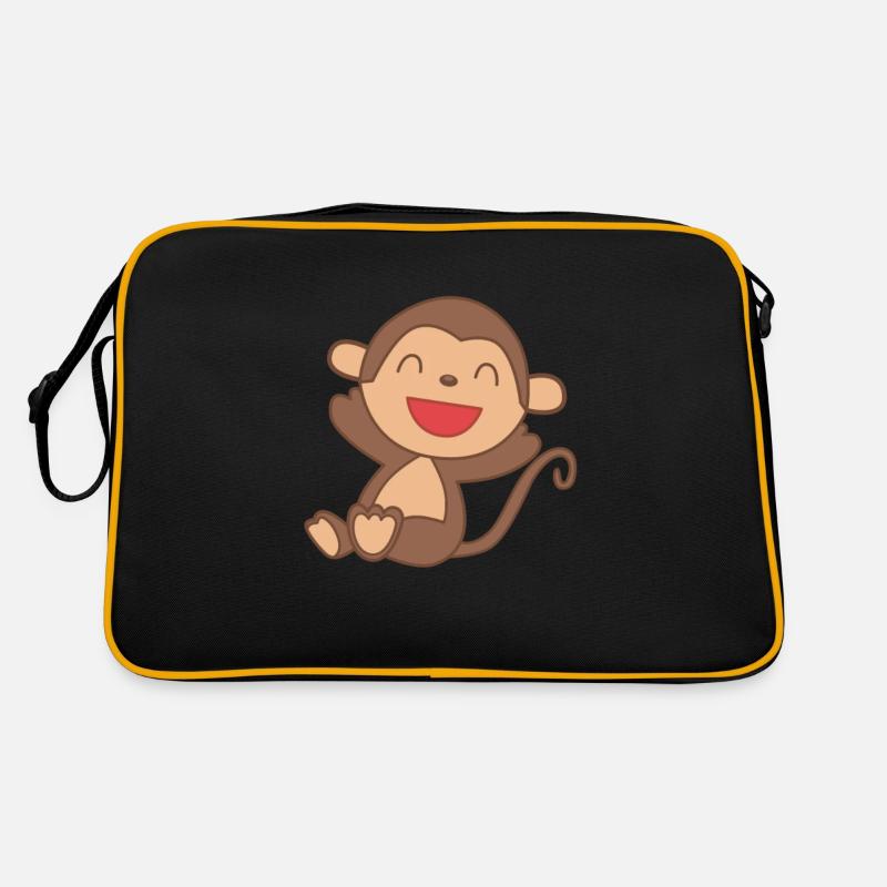 Happy singe content mignon cute anniversaire annim Sac Retro