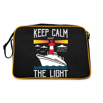 Restez calme et cherchez le phare de lumière - Sac Retro - noir/or - Dos