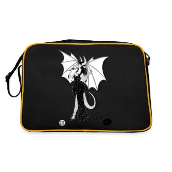 Drag(on) - Retro Tasche - Schwarz/Gold - Hinten