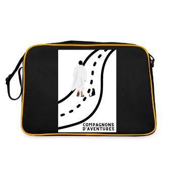 Le chat notre compagnon d'aventure - Sac Retro - noir/or - Dos