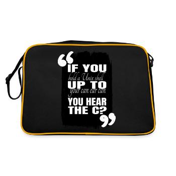 college student gift computer funny quote - Retro Tasche - Schwarz/Gold - Hinten
