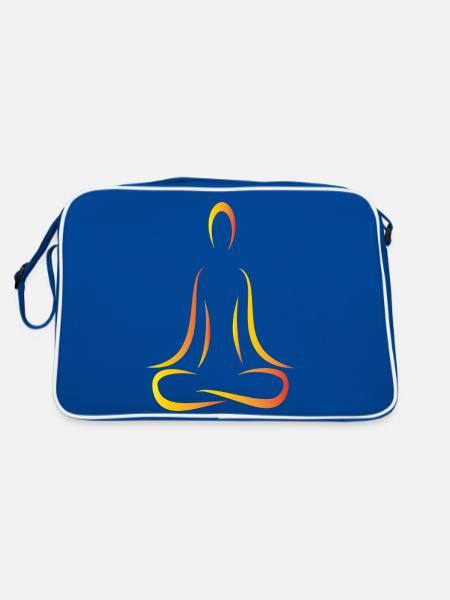 Meditation - Retro Bag - blue/white - Back