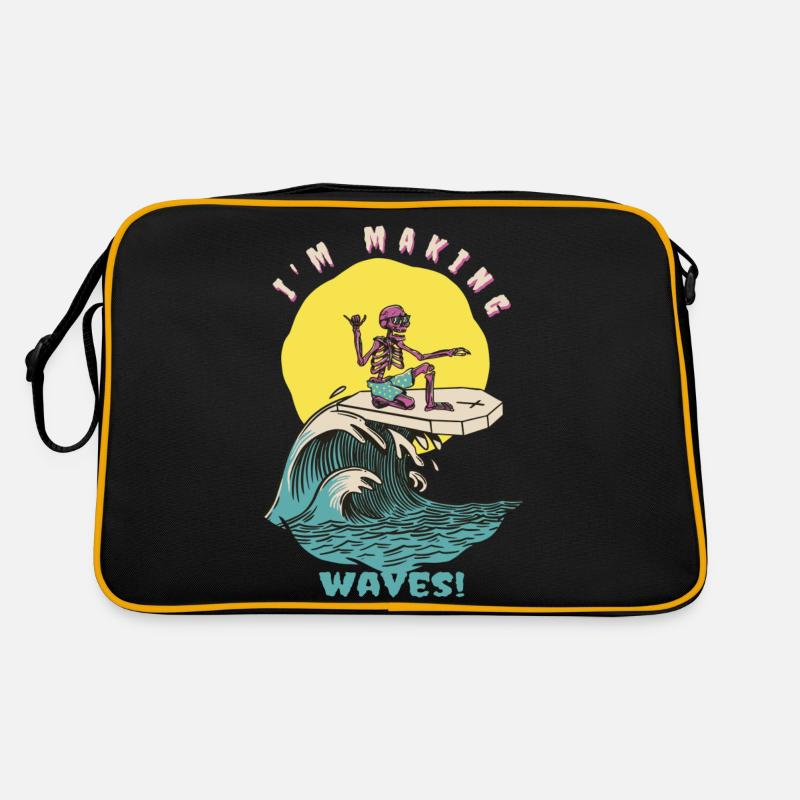 Je fais des vagues! Drôle de surfeur rétro Sac Retro