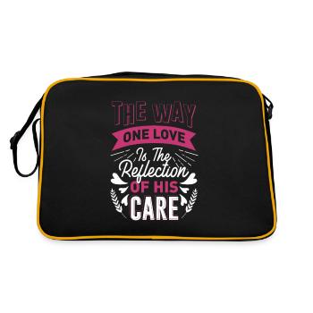 Die Art und Weise, wie eine Liebe das Spiegelbild seiner Fürsorge ist - Retro Tasche - Schwarz/Gold - Hinten
