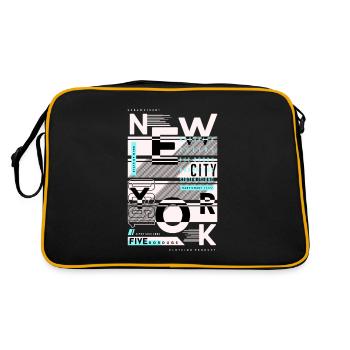 New York City - Sac Retro - noir/or - Dos