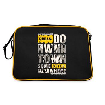 Urban Down Town Style - Retro Bag - black/gold - Back