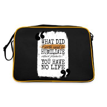astronomy gifts night sky conspiracy astronomy - Retro Tasche - Schwarz/Gold - Hinten