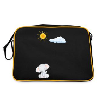 Éléphant mignon - Sac Retro - noir/or - Dos