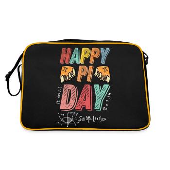 3.14 PI Day Pie Day, Pi Symbole mathématique - Sac Retro - noir/or - Dos