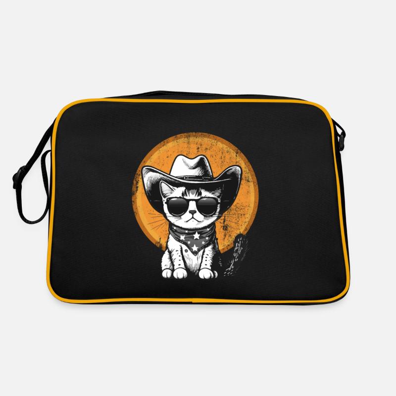 Cowboy Cat Retro Bag