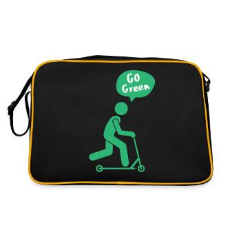 Go Green E-Scooter - Sac Retro - noir/or - Dos