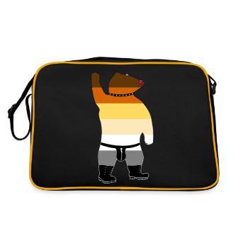 Ours gay - Sac Retro - noir/or - Dos