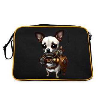 Steampunk Chihuahua - Sac Retro - noir/or - Dos