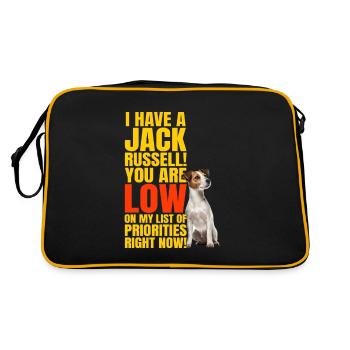 I have a Jack Russell - Retro Bag - black/gold - Back