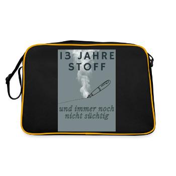 Abi Design German - Retro Tasche - Schwarz/Gold - Hinten