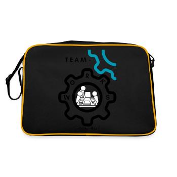 Team Work - Retro Bag - black/gold - Back