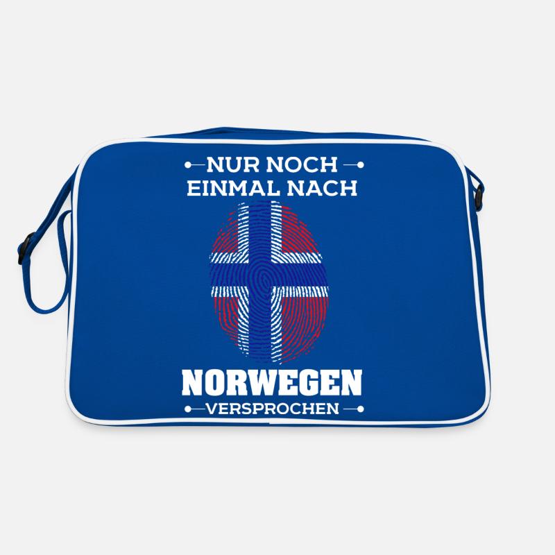 Nur noch einmal nach Norwegen Flagge Urlaub Retro Tasche