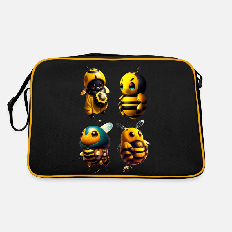 Abeilles heureuses kawaii Sac Retro