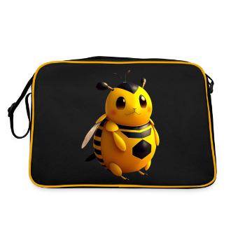 kawaii happy beebaby - Retro Bag - black/gold - Back