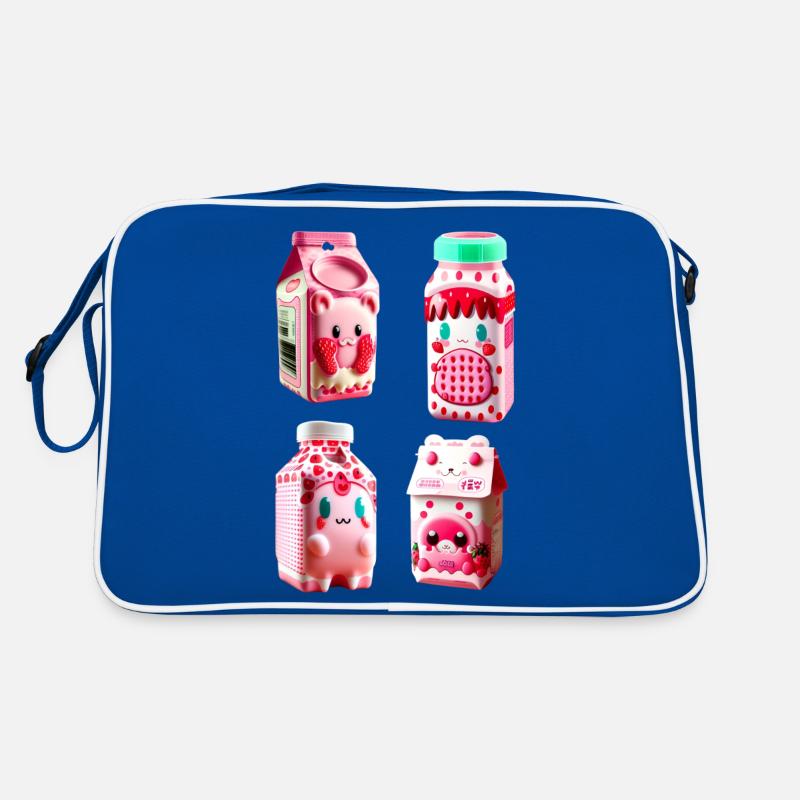 kawaii erdbeere milch karton lecker Retro Tasche