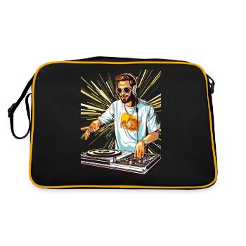 DJ Groove Man - Drop the Beat - Retro Bag - black/gold - Back