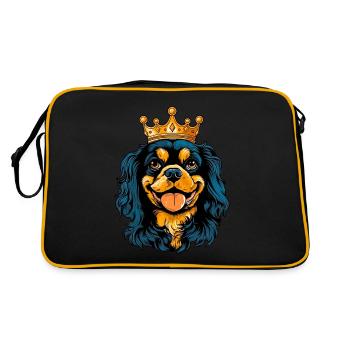Cavalier King Charles Spaniel - Sac Retro - noir/or - Dos